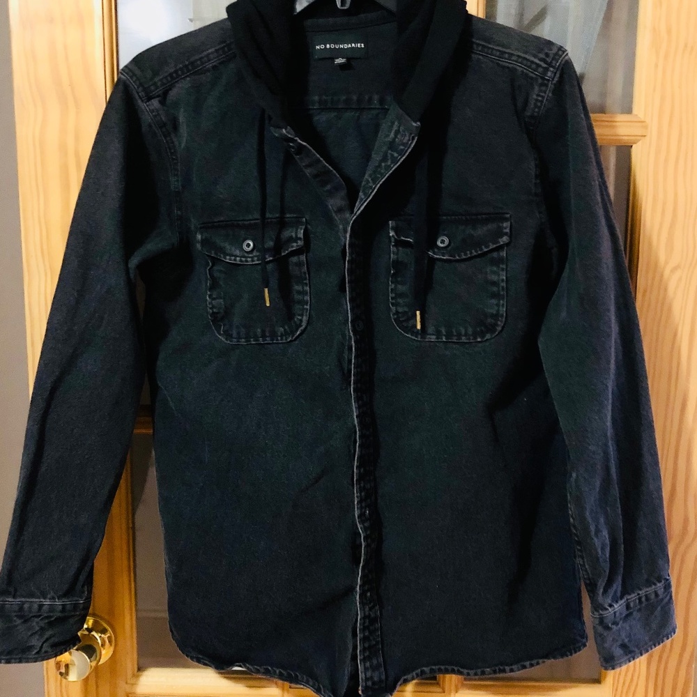 Men Hooded Shacket M